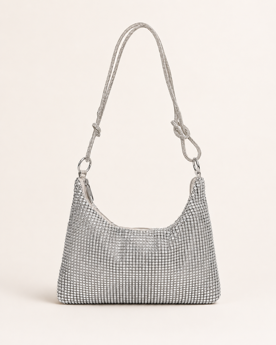 Bolsa de Hombro para Mujer con Pedrería y Cadena