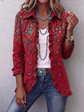 Serafina | Saco Estampado Paisley con Olanes