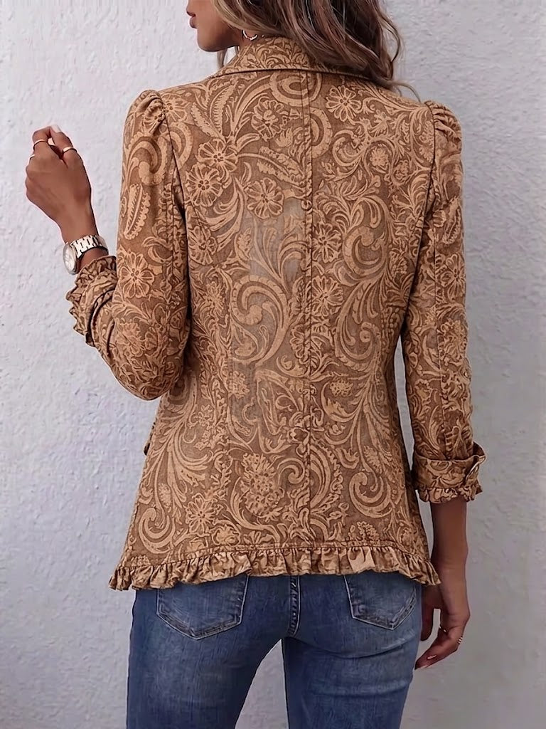 Bruna | Saco Floral Vintage con Olanes
