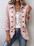 Maddalena | Saco Floral con Olanes y Botones