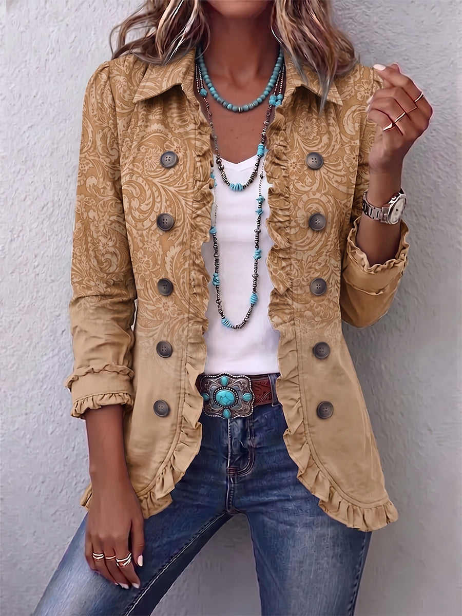 Palmira | Saco Estampado en Relieve con Olanes