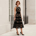 Elettra | Vestido Midi Negro