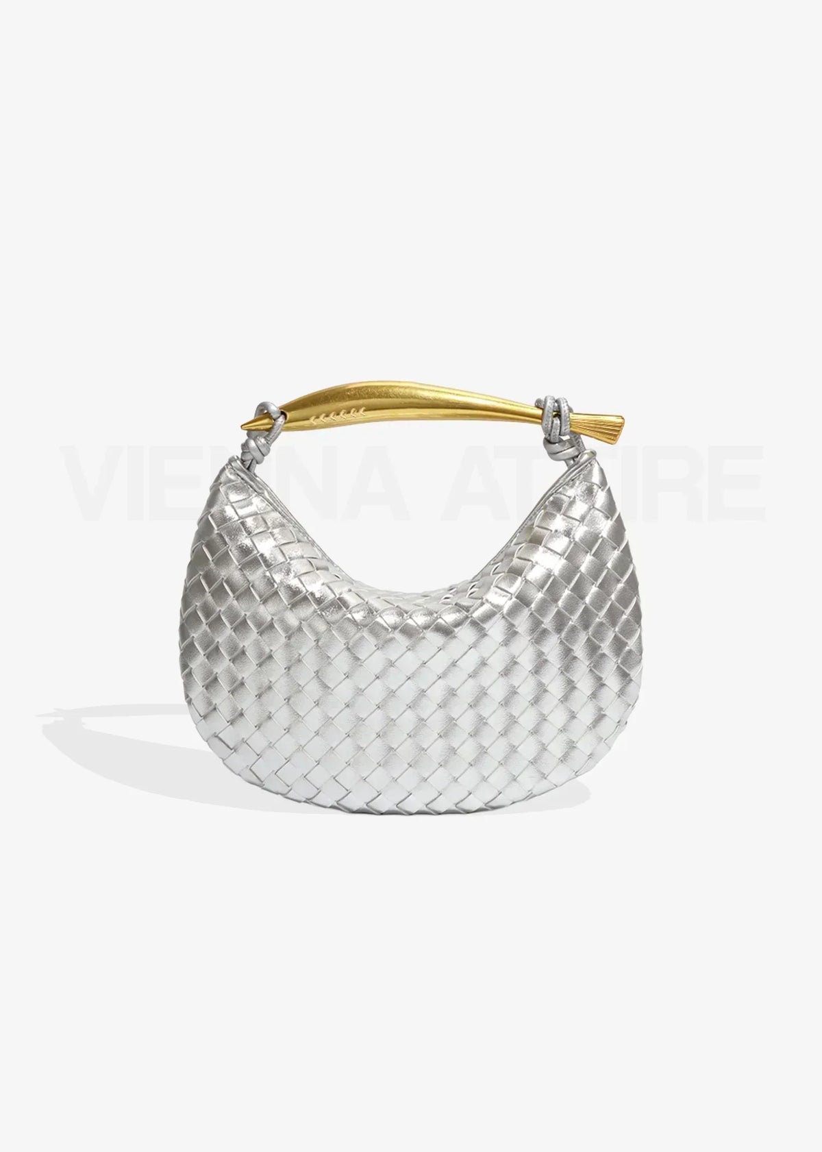 Alejandra | Bolsa Tejida para Mujer con Asa Dorada