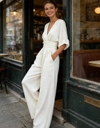 Elisa | Jumpsuit Elegante Fluido con Escote en V