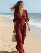 Elisa | Jumpsuit Elegante Fluido con Escote en V