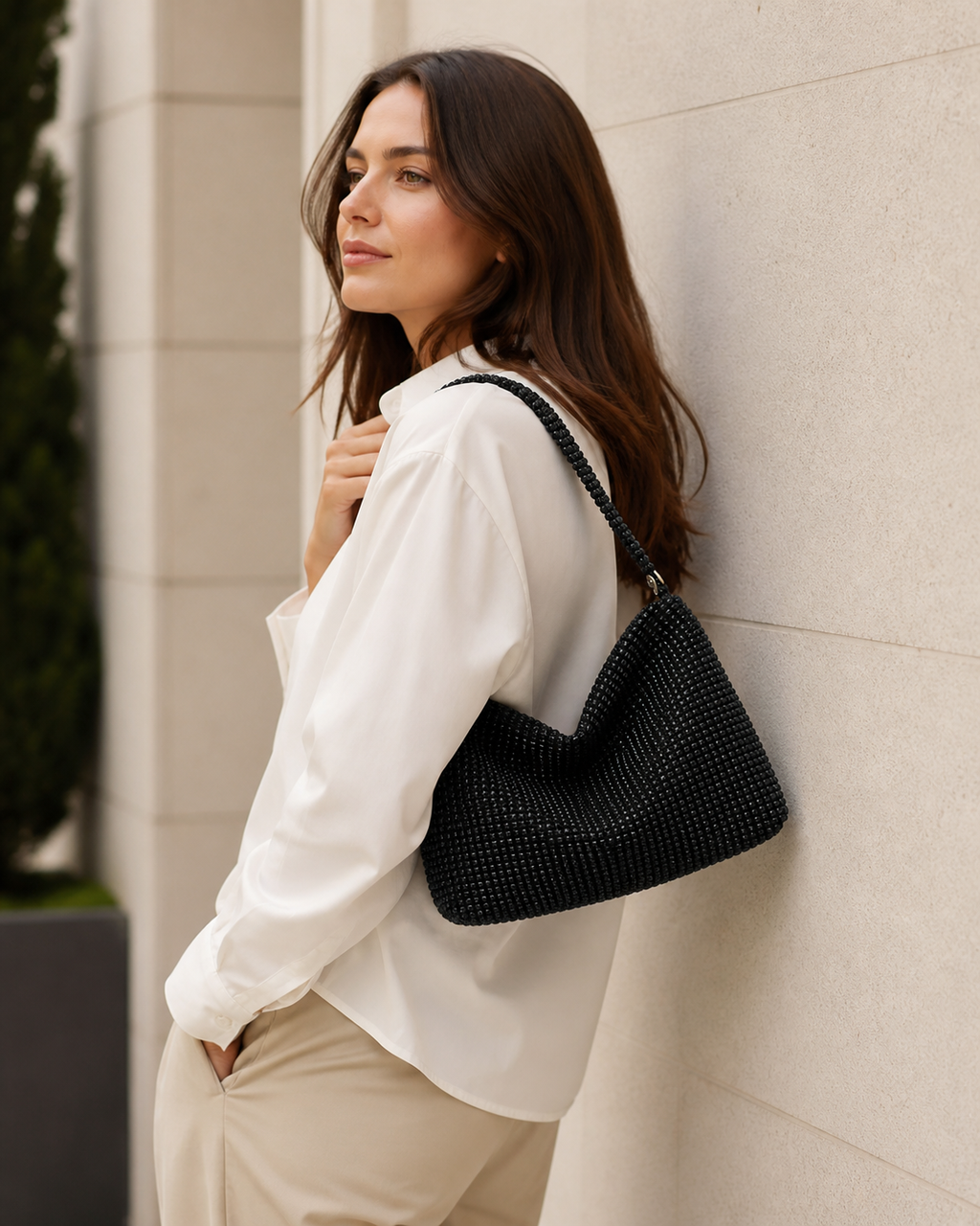 Bolsa de Hombro para Mujer con Pedrería