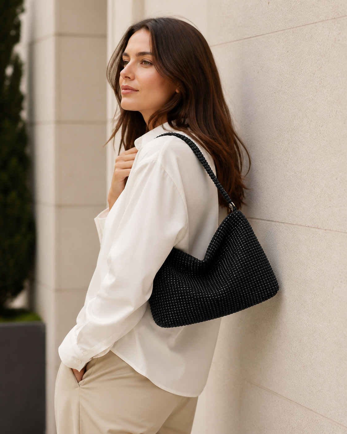 Bolsa de Hombro para Mujer con Pedrería